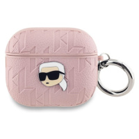 Pouzdro Karl Lagerfeld PU Embossed Karl Head Apple AirPods 3 Pink