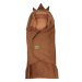 Little Elite Zavinovací deka s kapucí Little Elite, 100 x 115 cm, Kralovská koruna - hnědá