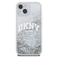 Zadní kryt DKNY Liquid Glitter Arch Logo pro Apple iPhone 14, transparentní