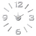 Stardeco nástěnné nalepovací hodiny stříbrné HM-10EM001S