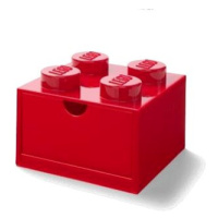 LEGO stolní box 4 se zásuvkou červený