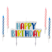 Amscan Set svíček na dort - Happy Birthday 5 ks