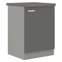 Kuchyňská skříňka Grey 60D 1F BB, šedá