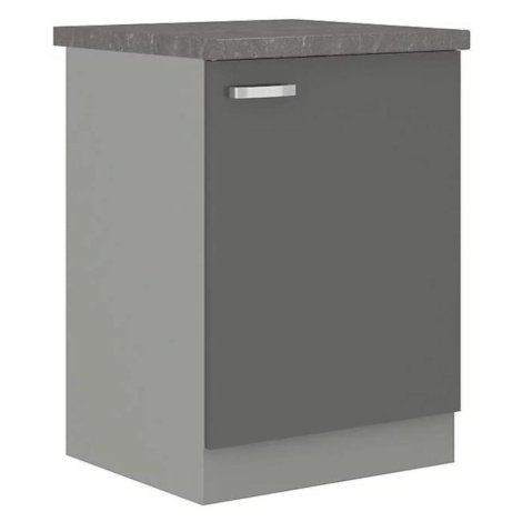 Kuchyňská skříňka Grey 60D 1F BB, šedá BAUMAX