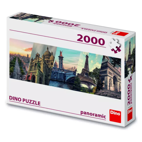 Puzzle panoramic 2000 dílků Paříž koláž Dino