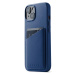 Kryt Mujjo Full Leather Wallet Case for iPhone 14 Plus- Monaco Blue