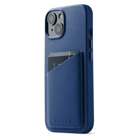 Kryt Mujjo Full Leather Wallet Case for iPhone 14 Plus- Monaco Blue