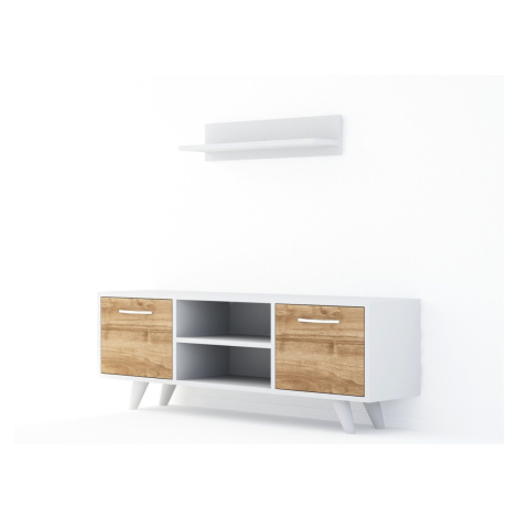 Kalune Design TV stolek LIKYA 120 cm ořech/bílý