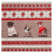 Vánoční deka z mikrovlákna XMAS FRIENDS béžová/červená 150x200 cm MyBestHome