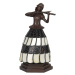 Clayre&Eef Stolní lampa 5LL-6047 žena, styl Tiffany hnědobílá