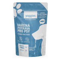 Yoggies Vařená potrava pro psy – losos a bílá ryba s chia semínky 650g