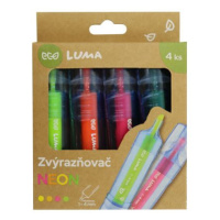 Zvýrazňovače ECO LUMA neon - sada 4 barev