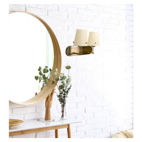 Nástěnná lampa Dasti patina 2x60W e27 béžové stínidlo CANDELLUX