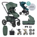 EASYWALKER Kočárek kombinovaný Jimmey Pine Green XXL AIR + RWS + Jackey XL Teal Green