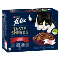 Felix Tasty Shreds lahodný výběr ve šťávě - s hovězím a kuřetem 12 x 80 g
