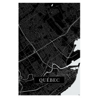 Mapa Quebec black, (26.7 x 40 cm)