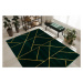 Dywany Łuszczów Kusový koberec Emerald geometric 1012 green and gold - 80x150 cm