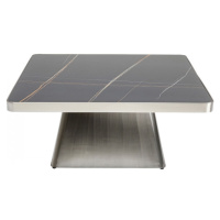 KARE Design Konferenční stolek Miler - stříbrný, 80x80cm