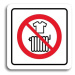 Accept Piktogram "zákaz sušení prádla" (80 × 80 mm) (bílá tabulka - barevný tisk)
