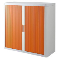 Paperflow Žaluziová skříň easyOffice®, 2 police, výška 1040 mm, bílá / oranžová