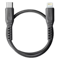 Kabel UNIQ Cable Flex USB-C-Lightning 18W nylon 30cm charcoal grey (UNIQ-FLEX030(CTMFI)-GREY)