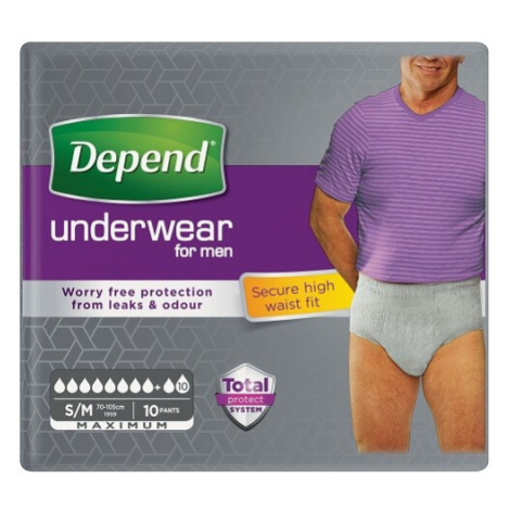 Depend Maximum inkontinenční kalhotky muži vel.S/M 10 ks Kimberly-Clark