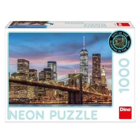 Puzzle New York 1000 dílků neon Dino