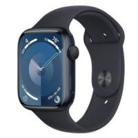 Apple Watch Series 9 45mm Temně inkoustový hliník s temně inkoustovým sportovním řemínkem M/L