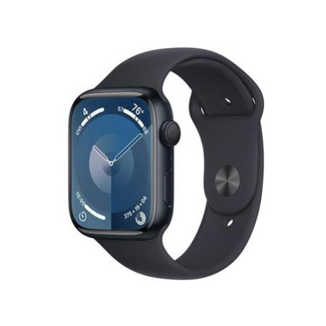 Apple Watch Series 9 45mm Temně inkoustový hliník s temně inkoustovým sportovním řemínkem M/L