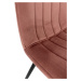 Ak furniture Prošívaná čalouněná sametová židle Demia růžová