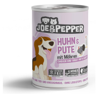 Joe & Pepper Dog kuře a krůta s mrkví 6 × 400 g