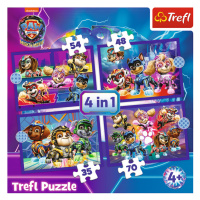 TREFL - Puzzle 4v1 - Hrdinové zachraňují / Viacom PAW PATROL: THE MIGHTY MOVIE 2023