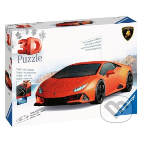 3D Lamborghini Huracán Evo oranžové - puzzle z kategorie 3D puzzle RAVENSBURGER