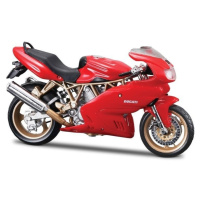 Burago kovový model motorky ducati supersport 900 1:18 stříbrná