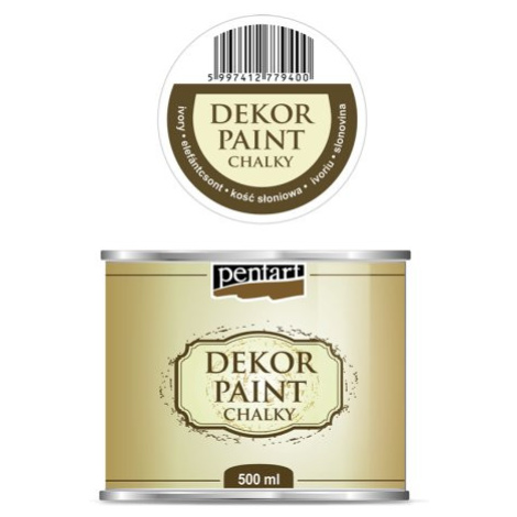 Pentart Křídová a dekorační barva PENTART 500 ml SLONOVINOVÁ