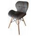 Moderní čalouněná židle tmavě šedé barvy