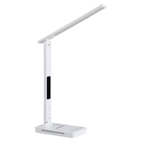 LED Stm. lampa s bezdr. nab. QI, displejem a USB portem LED/7W/230V 3000-6000K Donoci