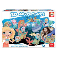 Puzzle dobrodružství 3D Mořské princezny Educa od 4 let