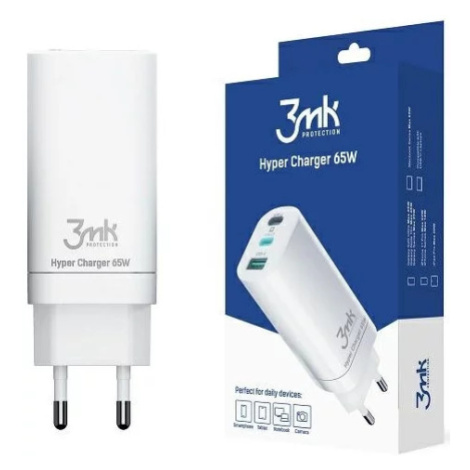 Nabíječka 3MK HyperCharger 65W 2xUSB-C + 1xUSB-A charger GAN, PD + QC