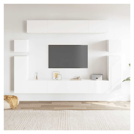 vidaXL 8dílný set TV skříněk bílý kompozitní dřevo