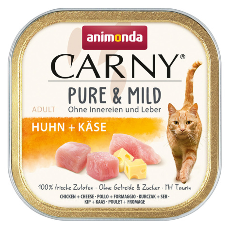 Výhodné balení animonda Carny Adult Pure & Mild 2 x 32 ks (64 × 100 g) - kuřecí + sýr