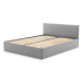 Čalouněná postel LEON bez matrace rozměr 160x200 cm Šedá