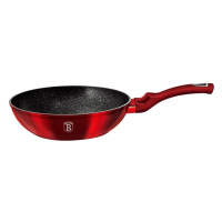 BERLINGERHAUS Pánev WOK s mramorovým povrchem 30 cm Burgundy Metallic Line BH-6166