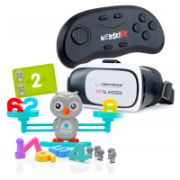 dárek Pod Stromeček Brýle Vr 3D 360+GAMEPAD+ŠÁLKOVÁ Váha Sova Matematika