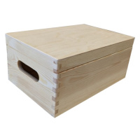 91433 Dřevěný univerzální box s víkem, 30 x 20 x 13 cm