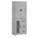 vidaXL Skříň highboard betonově šedá 69,5x34x180 cm kompozitní dřevo