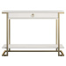Konzolový stolek v bílo-zlaté barvě CosmoLiving by Cosmopolitan Camila, 106 x 76 cm