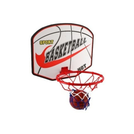 Basketbalový koš dřevo/kov/síťka/míč s pumpičkou Teddies