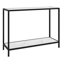 Konzolový stolek bílý 100 × 35 × 75 cm tvrzené sklo