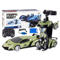 mamido  Auto Robot Transformers 2v1 na dálkové ovládání RC 1:10 zelená